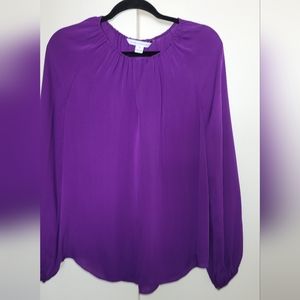 DVF SILK PURPLE BLOUSE